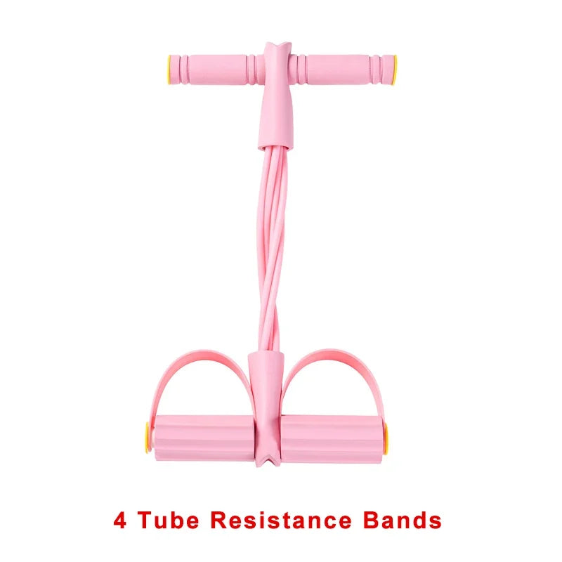 4-Level Resistance Band Tensioner with Non-Slip Handles - Home Fitness Equipment for Abdominal Muscle Training Yoga Abdominal