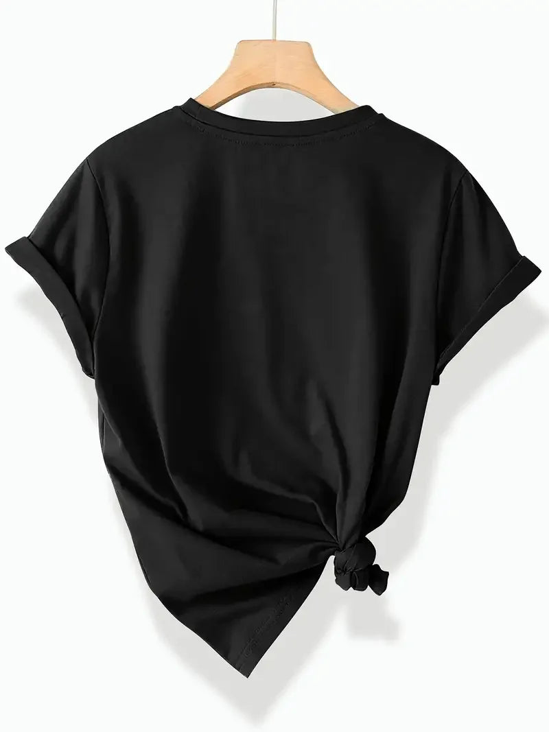 Plus size women's short sleeve T-shirt I'm Not Short I'm Just More Down To Earth Than Most People soft and comfortable fabric