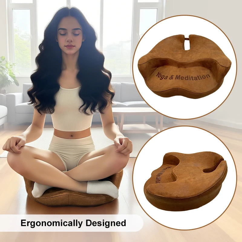 New Memory Foam Meditation Seat Cushion Yoga Cushion Portable Floor Cushion Pad Living Room Balcony Indoor Deep Thought