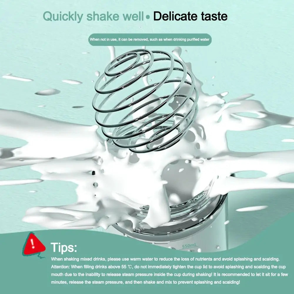 NEW Elegant Shaker Cup 750ml Creative Shaking Bottles Transparent Water Cup
