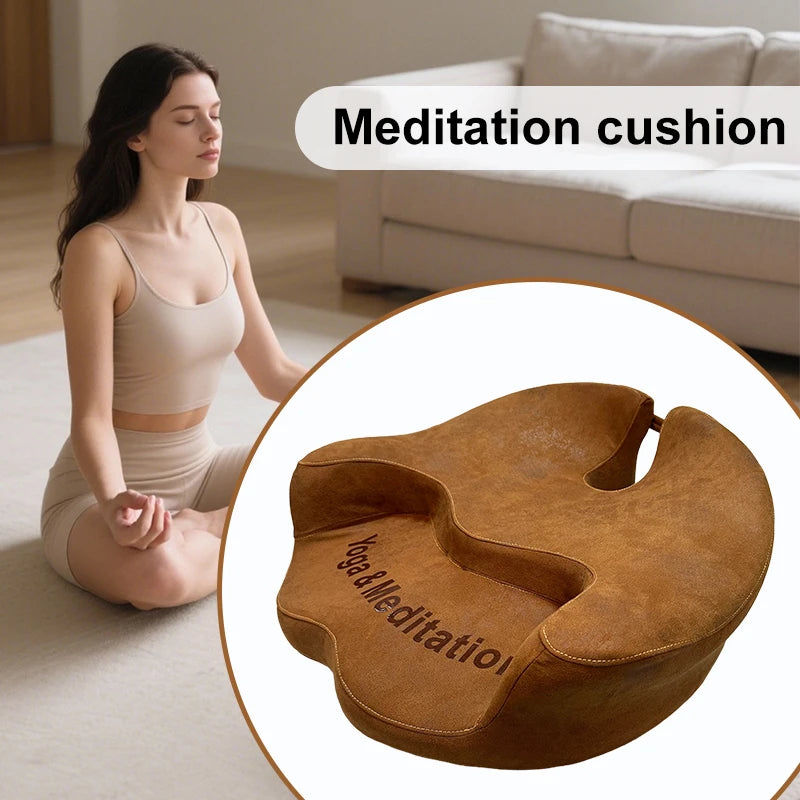 New Memory Foam Meditation Seat Cushion Yoga Cushion Portable Floor Cushion Pad Living Room Balcony Indoor Deep Thought