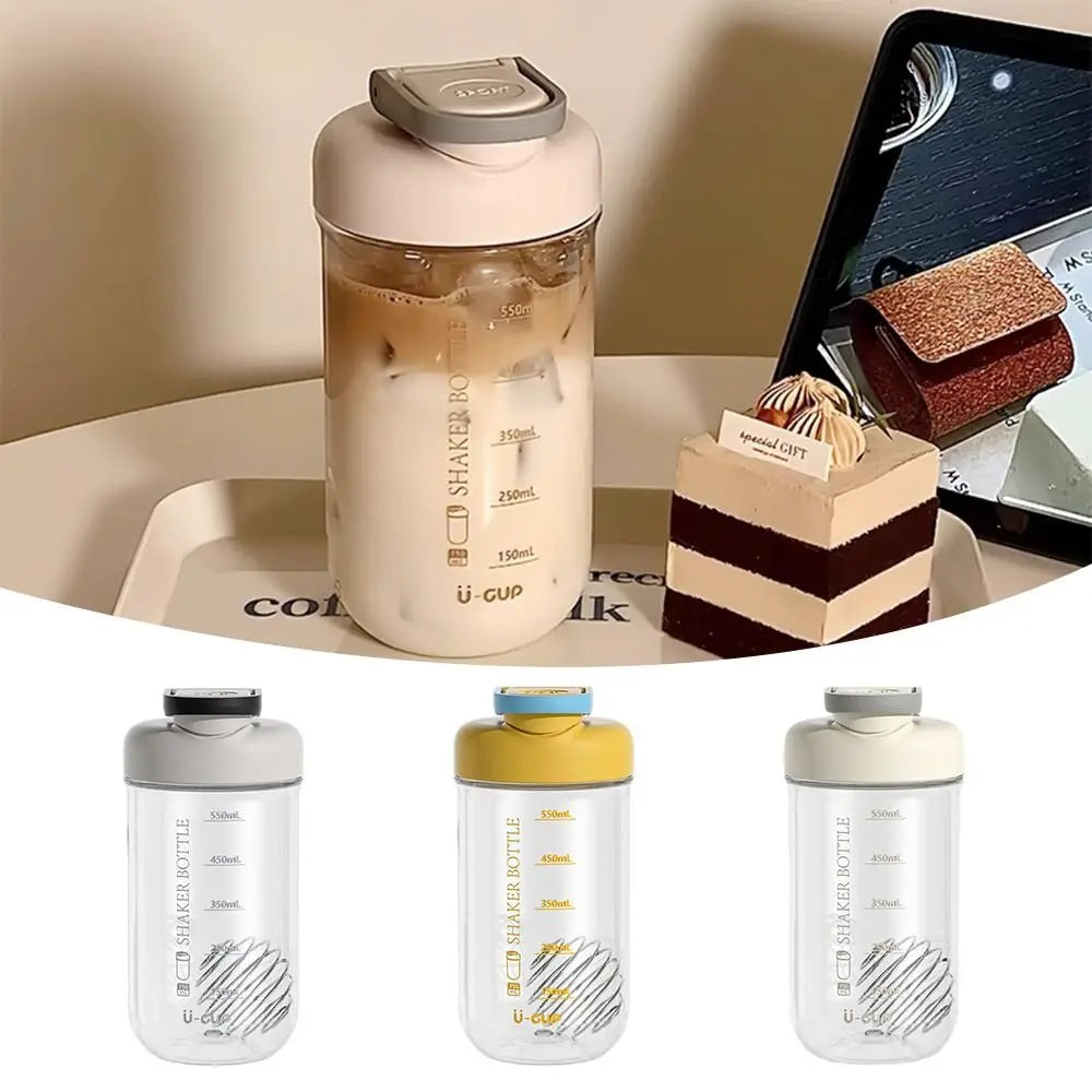 NEW Elegant Shaker Cup 750ml Creative Shaking Bottles Transparent Water Cup