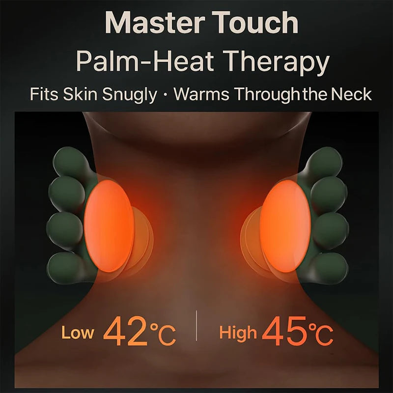 Neck and Shoulder Massager, Simulated Human‑Hand Kneading for Trapezius Muscle, Cervix, Waist and Back Muscle Relaxation