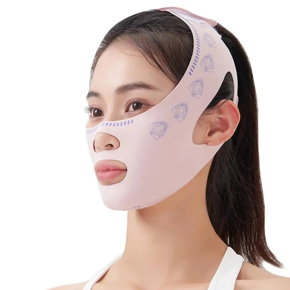 Breathable V‑Line Face Shaping Band, Cheek Lifting Face Bandage for Facial Contouring Support for Double Chin Appearance Improvement