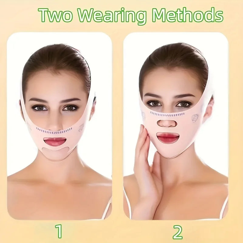 Breathable V‑Line Face Shaping Band, Cheek Lifting Face Bandage for Facial Contouring Support for Double Chin Appearance Improvement