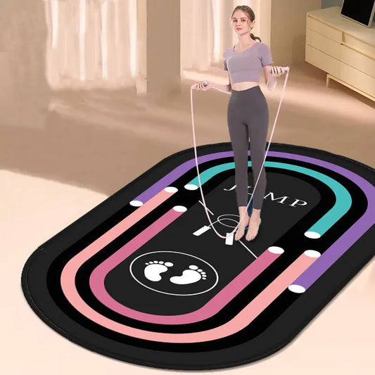 VIKAMA Indoor Skipping Rope Anti-slip, Shock-absorbing and Soundproof Mat, Fitness Mat, Yoga Mat, Silicone Base Anti-slip Mat