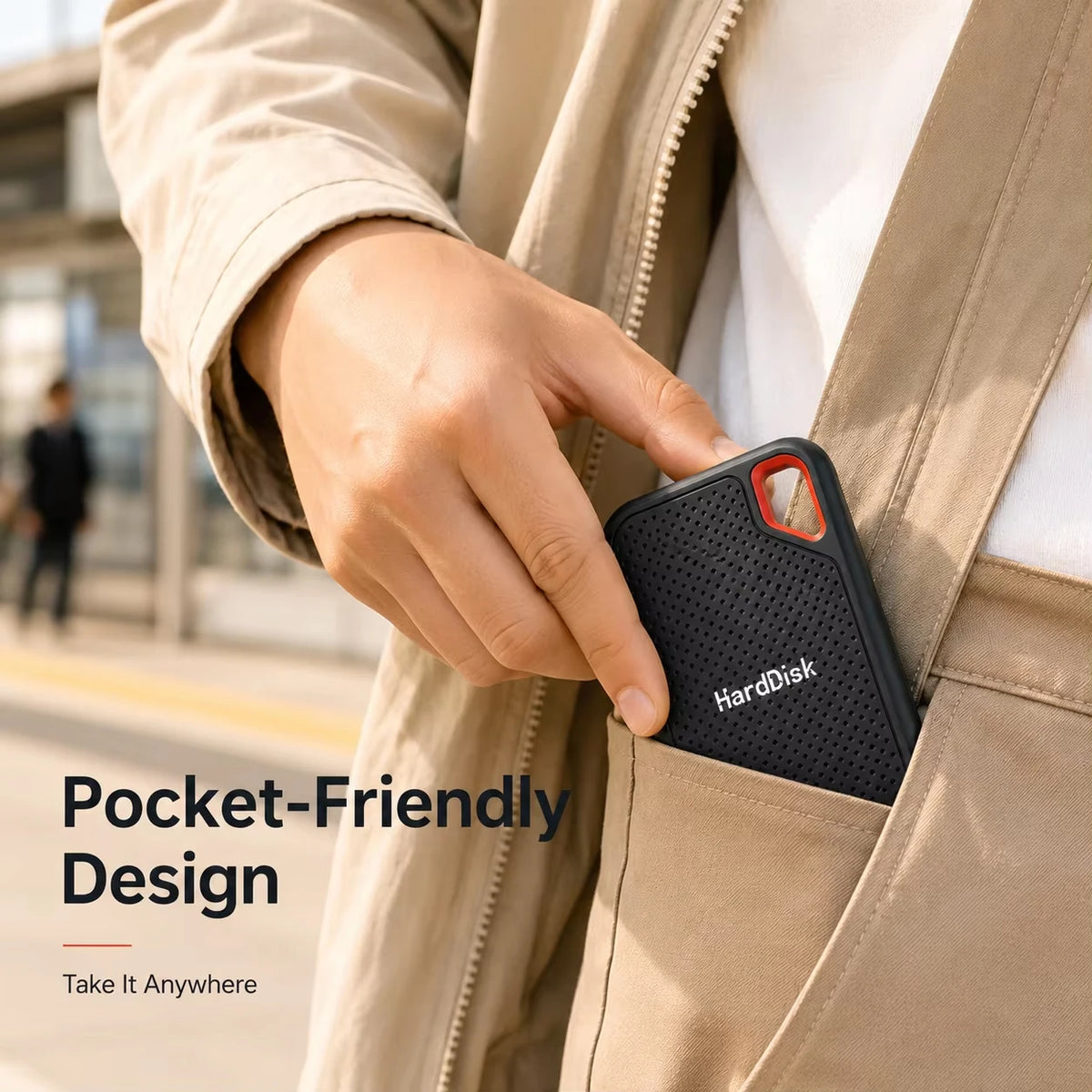 2TB Portable SSD External Solid State Drive USB-C Fast Storage Device for Laptop Mac PC Phone Backup Data