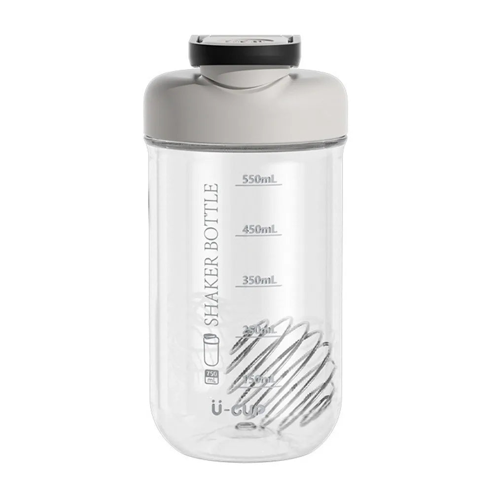 NEW Elegant Shaker Cup 750ml Creative Shaking Bottles Transparent Water Cup