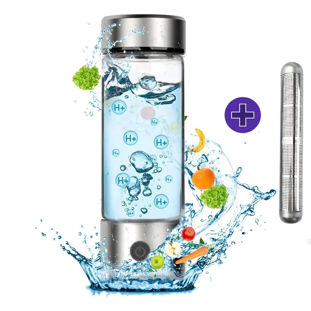Smart Hydrogen Water Bottle Alkaline Stick Set Portable SPE PEM Ionizer with Filter Stainless Steel Mineral Purifier Home Office