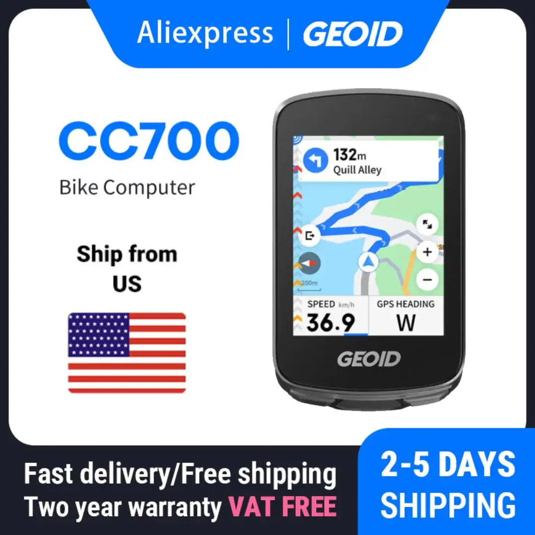 GEOID Bicycle Computer CC700 2.8-inch Color Screen Bike Speedometer Route Navigation  WIFI Waterproof Cycling Odometer