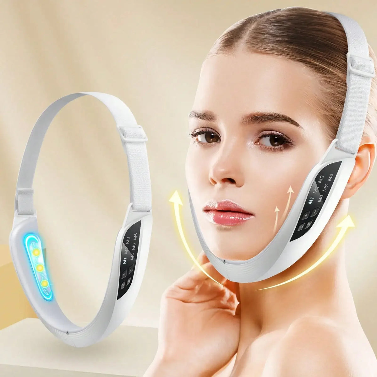 V Face Lifting Device Firming Facial Massager Facial Beauty Instrument Face Slimming Massager Double Chin Removal Electric Double Chin And Intelligent V-Shaped Face Machine With 6 Modes & 8 Adjustable Intensities