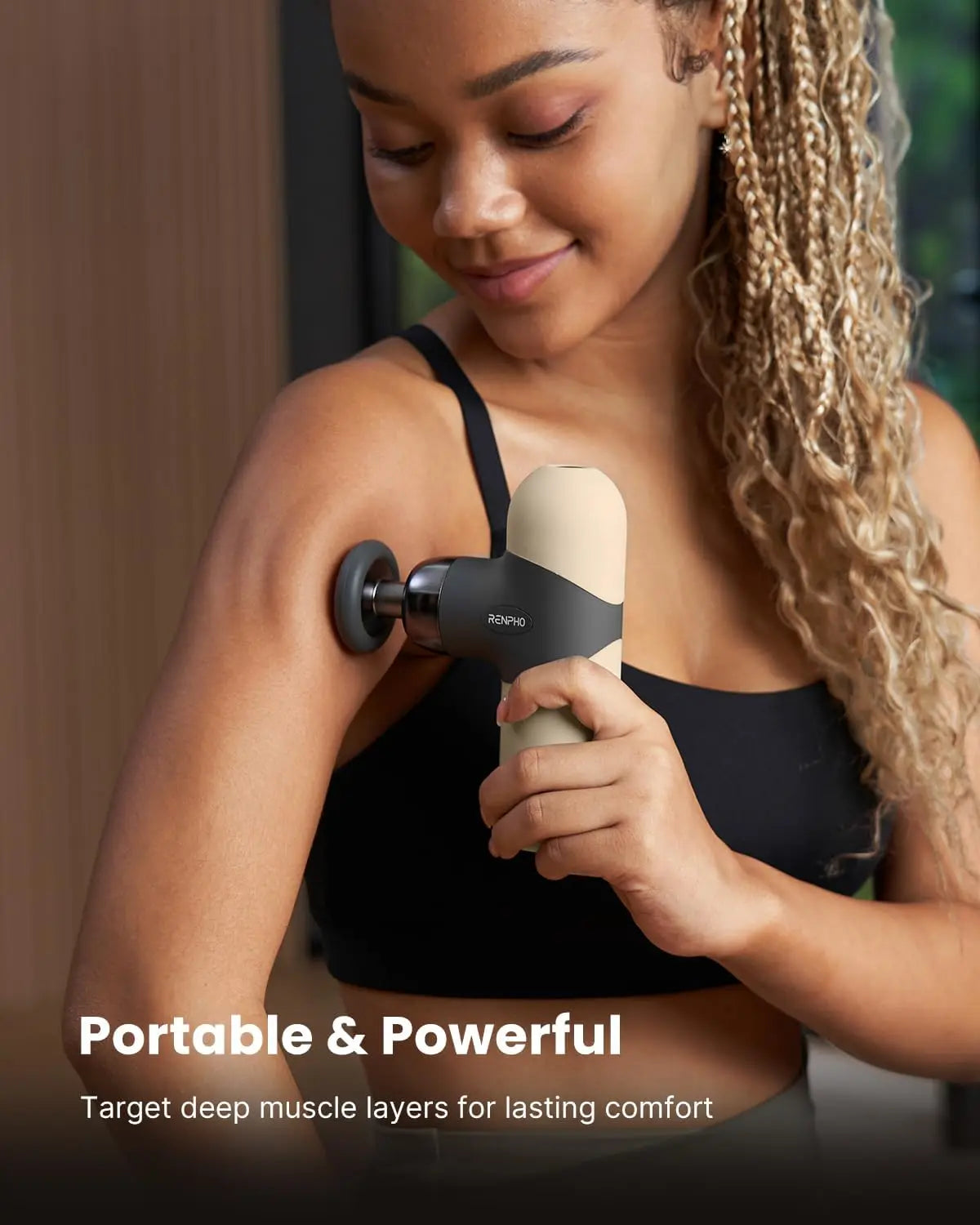 Mini Thermal Massage Gun with Heat, Color Silicone Casing, 4 Speeds| Portable, Ultra-Quiet Mini Massage Gun, 4 Heads, Neck, Back Muscle Comfort, Carry Case, Home, Office, Travel Use, Gift Idea