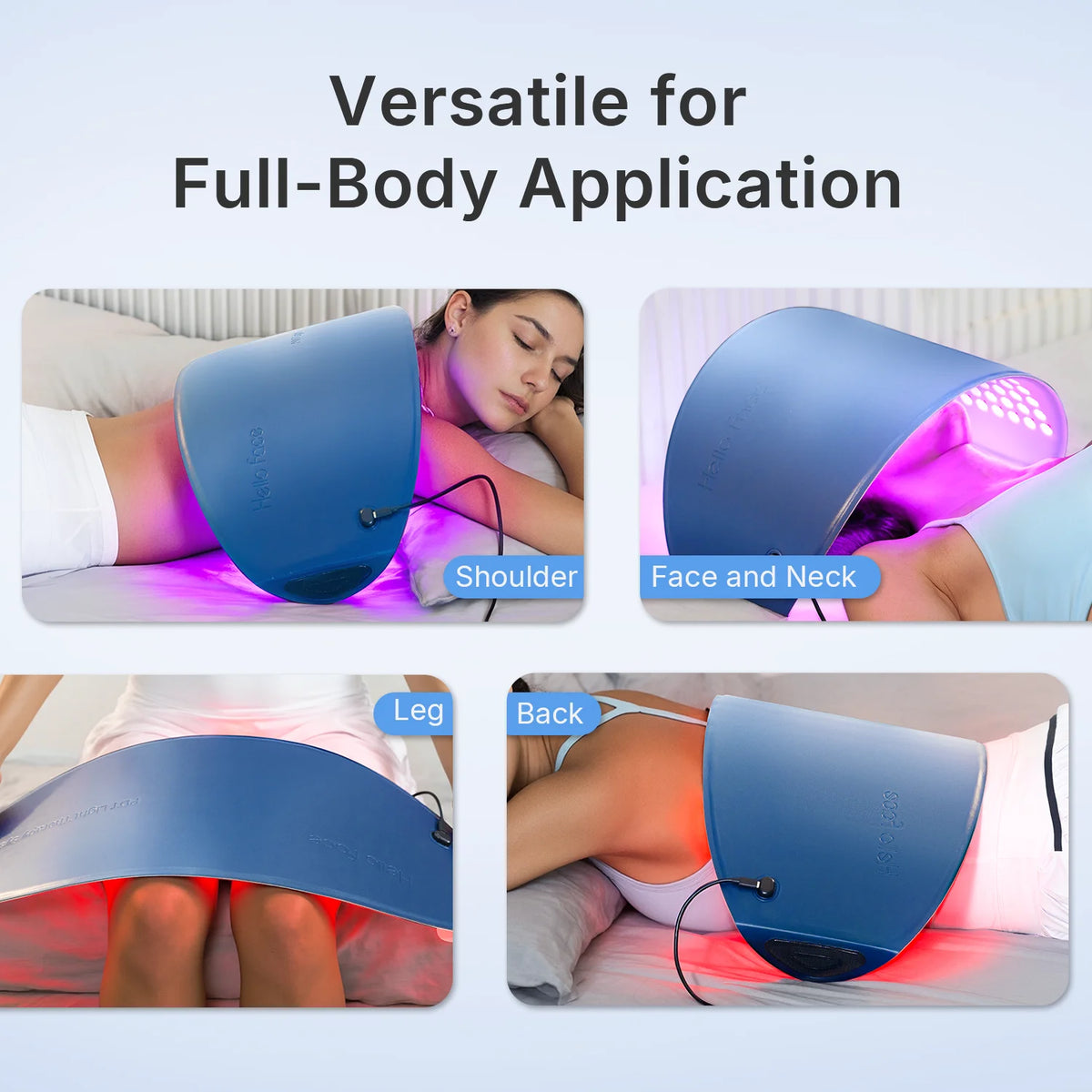 Hello Face L6 LED Light Mask 720pcs 630nm Red Light & 850nm NIR Light Skin-friendly Fabric Body Care Machine 510K /CE