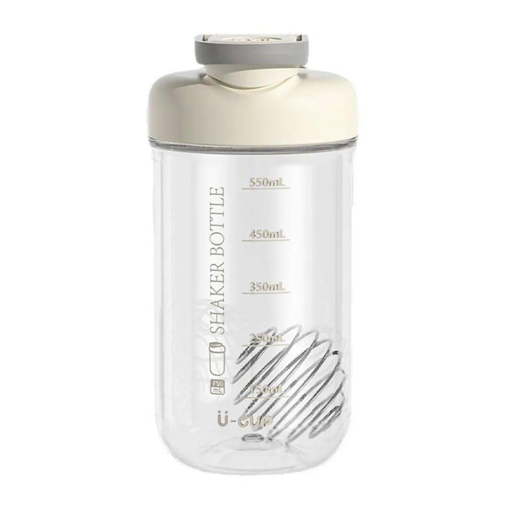 NEW Elegant Shaker Cup 750ml Creative Shaking Bottles Transparent Water Cup