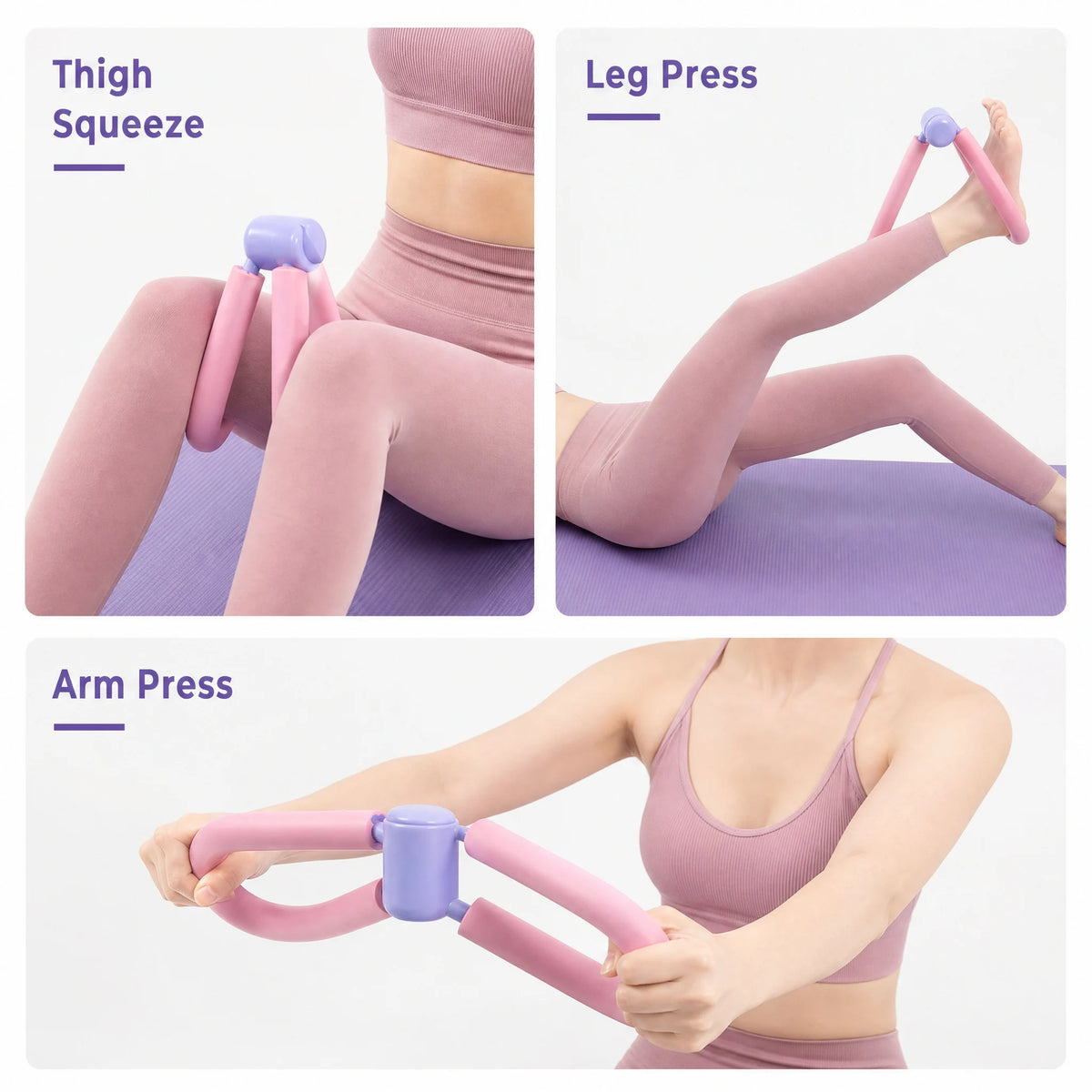 Leg Kegel Trainer – Fleece Material, Home Leg Muscle Training, Yoga Use, Pelvic Floor Exercise