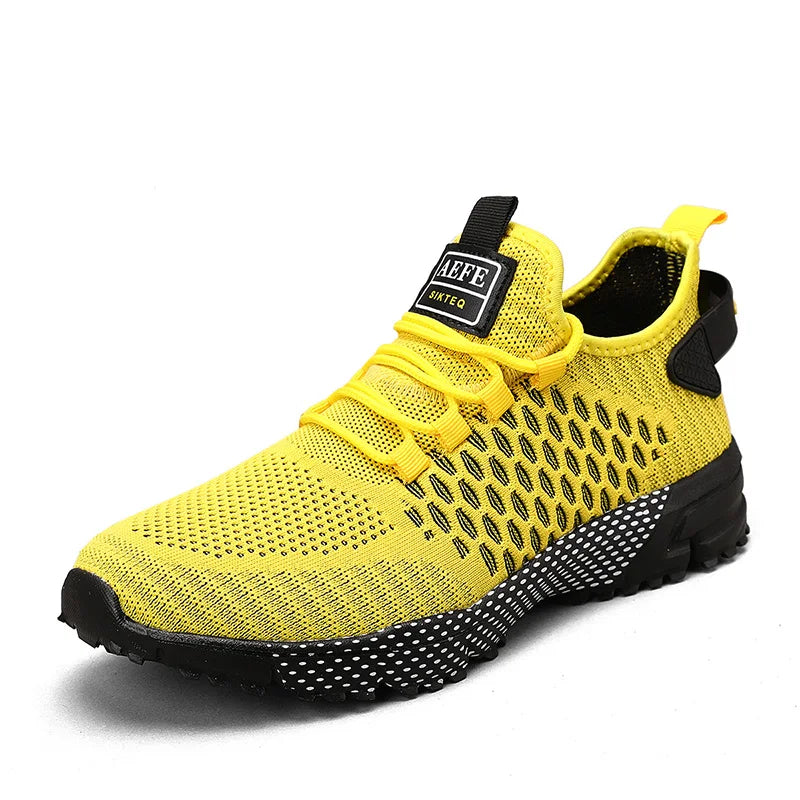 YRZL Men's Running Shoes 2024 Mens Sneakers Shoes Mesh Breathable Outdoor Tennis Walking Gym Shoes for Men Plus Size 40-47