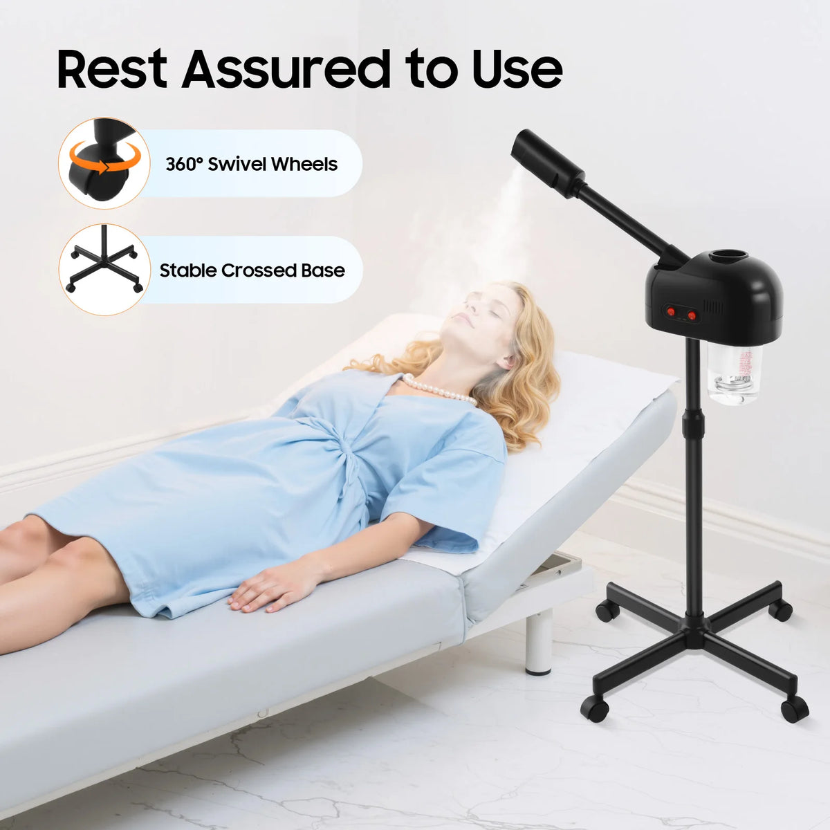 750ML Professional Facial Steamer, Adjustable Skin Care Equipment, Steamer for Salon Beauty and Spa Shop