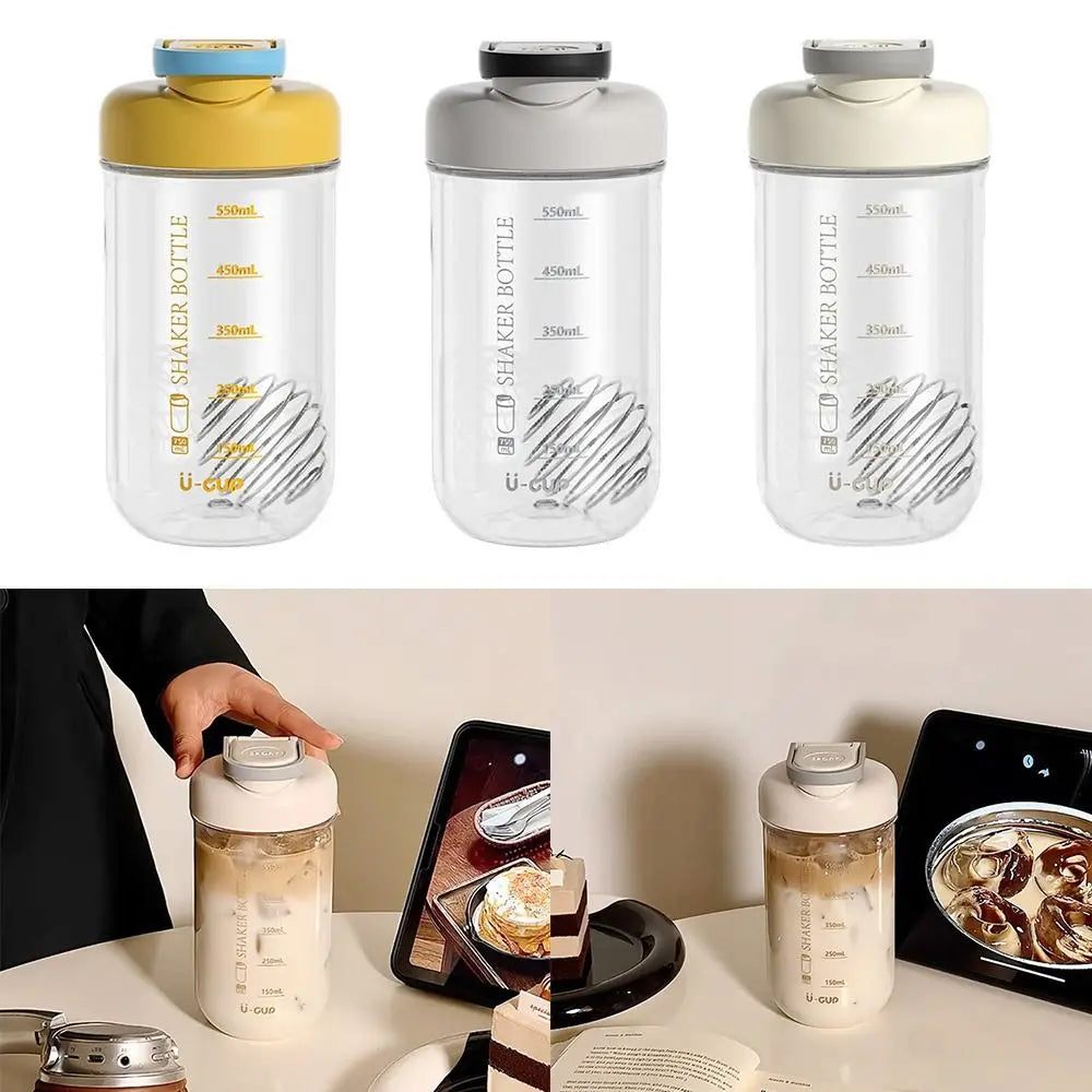 NEW Elegant Shaker Cup 750ml Creative Shaking Bottles Transparent Water Cup